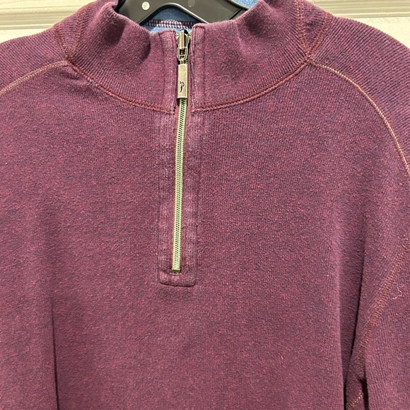 Tommy Bahama Reversible Pull-over. (Maroon and blue). Size Large. - Picture 4 of 5